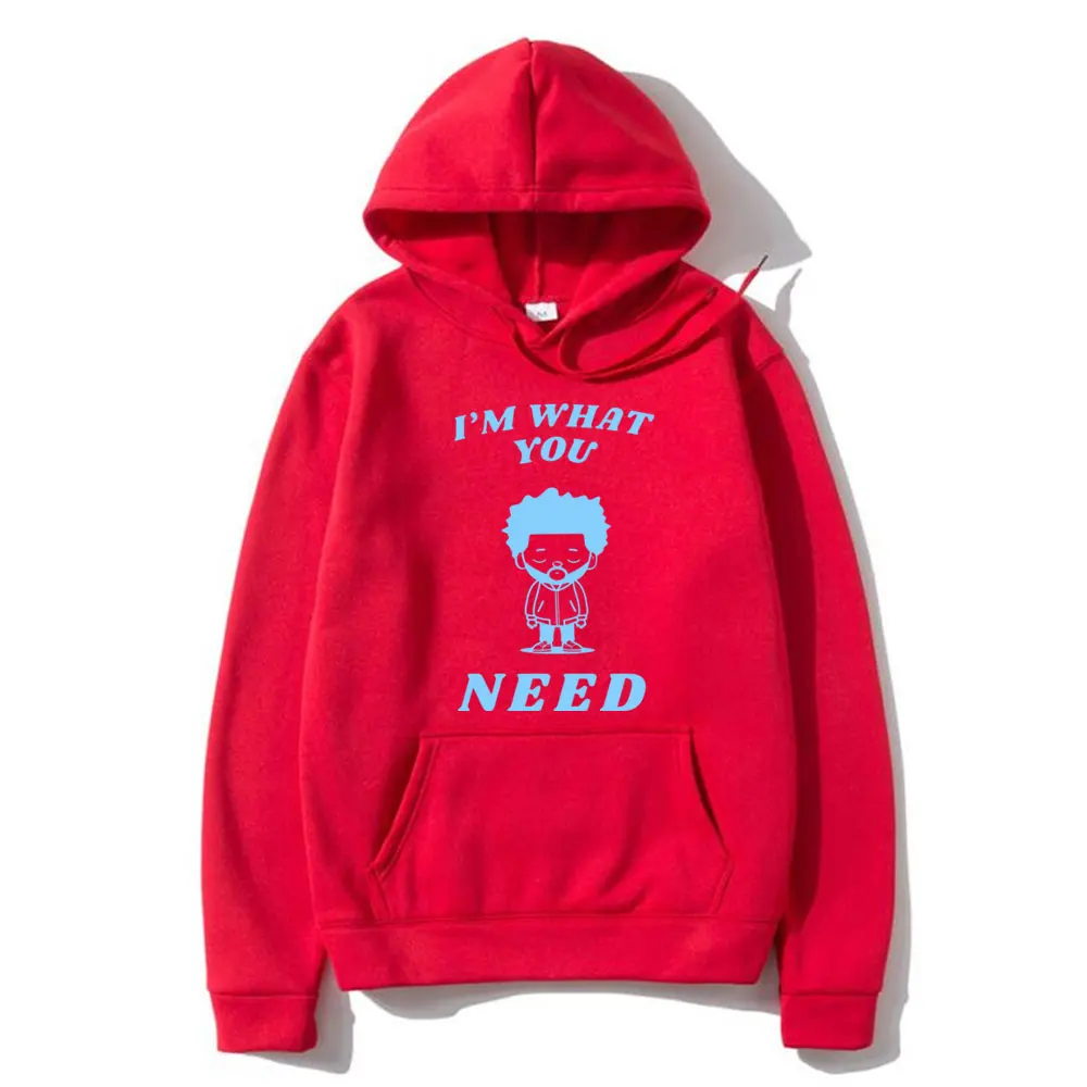 Funny The Weeknd I'm What You Need Meme Graphic Hoodie Men Women's Hip Hop Rap Hooded Sweatshirt Men's Vintage Oversized Hoodies