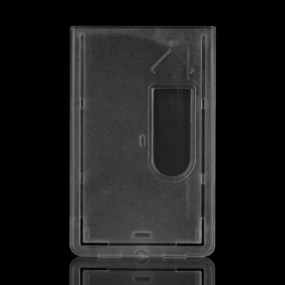 Modieuze 10x6cm Plastic Transparante Verticale Harde Dubbelzijdige Business ID-kaarthouder kopen vanaf een prijs van 1.51
