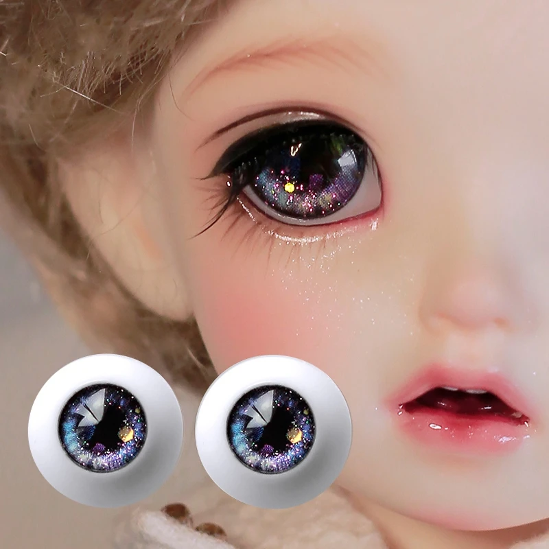 Doll Eyes Adollya Doll Accessories 3D Eyeballs 10mm 12mm 14mm 16mm 18mm for 1/12 1/8 1/6 1/4 1/3 Dolls