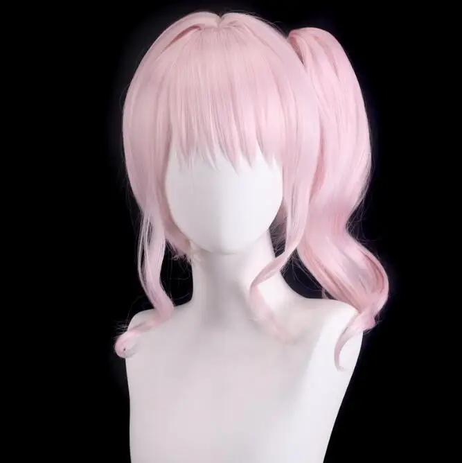 

Синтетический женский длинный прямой розовый парик для косплея из аниме, термостойкий парик для фотографий