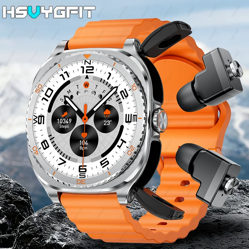 watch earphones 2-in-1 smartwatch, Health monitoring device, wireless calling, 100+sports thumbnail 3