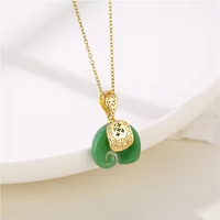 New Elephant Necklace Women's Ethnic Style Pendant Charm Clavicle Chain 2