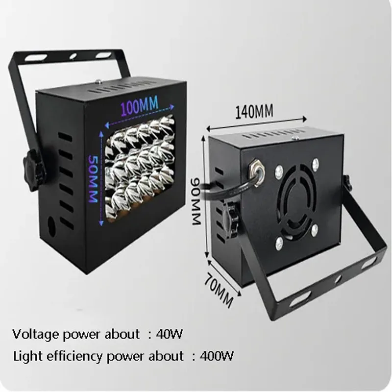365NM 공냉식 UV 스포트라이트 컵 고강도 LED 휴대용 그림자 없는 접착제 녹색 잉크 수지 3D 프린팅 UV 콜로이드 경화 램프