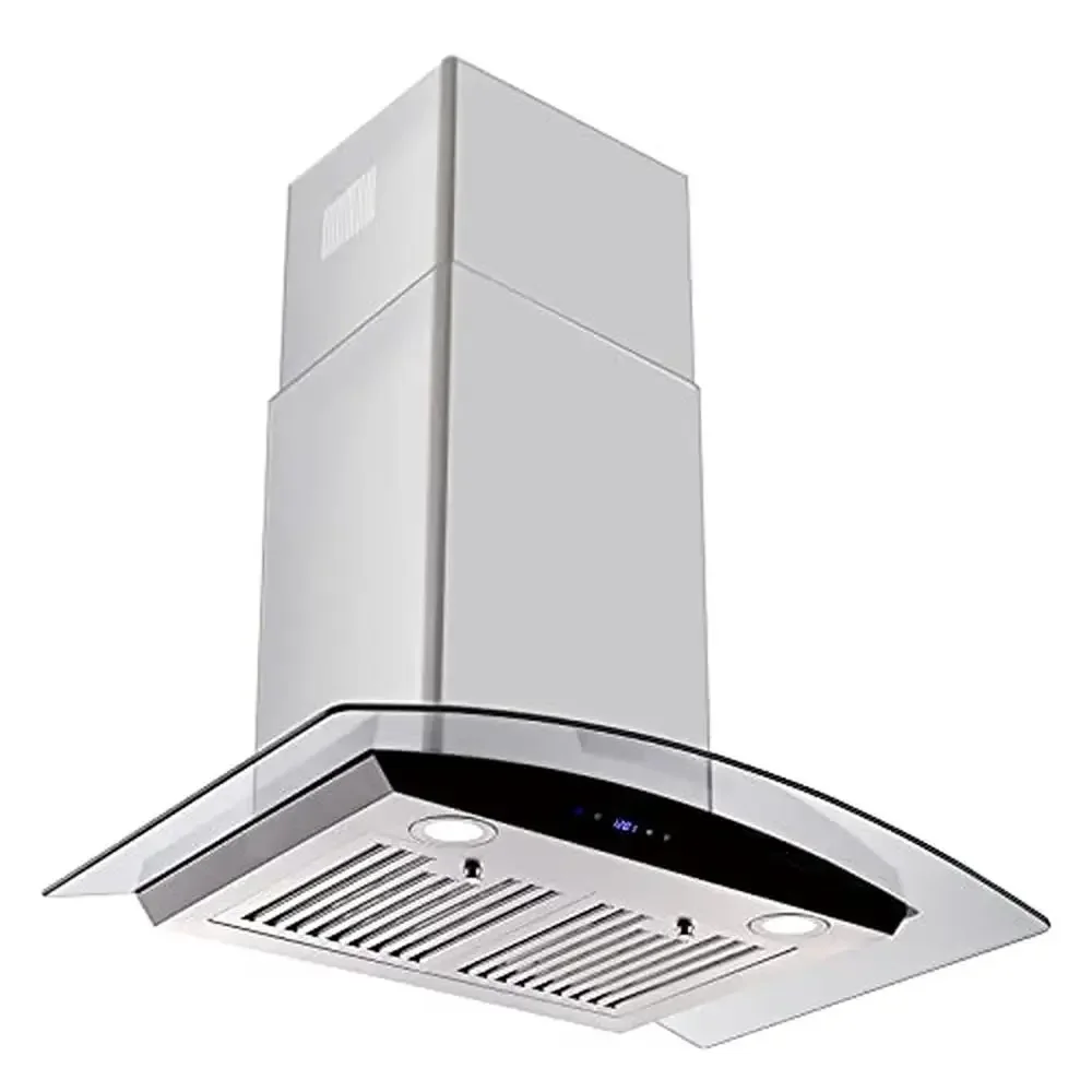 30" Stainless Steel Wall Mount Range Hood with Ducted/Ductless Convertible Duct System 700 CFM Ventilation Baffle Filters Touch