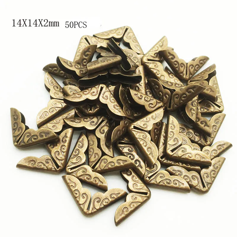 Book Corner Protector Photo Corner Protector 50PCS/Lot 14X14X3mm Metal Book Corners For Photo Albums Menus Folders DIY Scrapbooking Decor