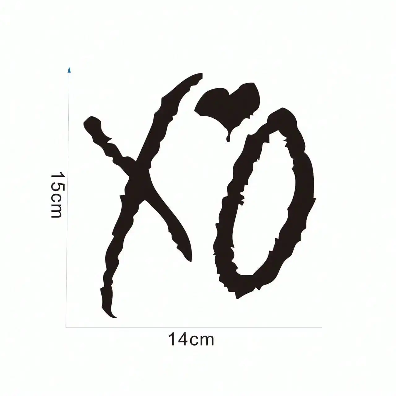 Black Brushstroke Heart Car Sticker - Waterproof Vinyl Decal