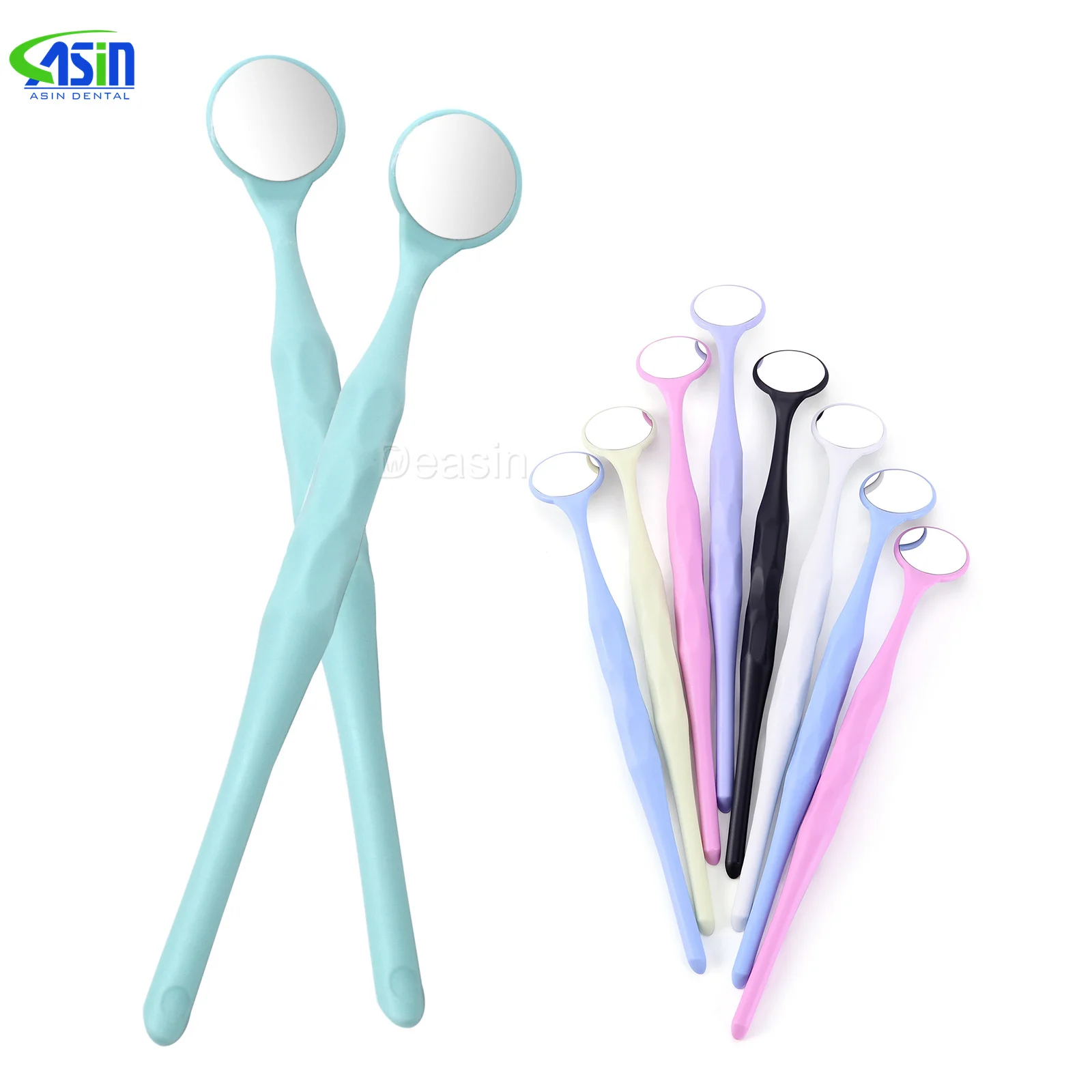 

10pcs/Box Dental Double Sided Mouth Mirrors Autoclavable Surface Exam Reflectors With Handle Oral Mirror Dentistry Materails