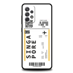 World Travel Ticket Seoul - New York Soft Shell Phone Case - Samsung A52s 5G (A1)