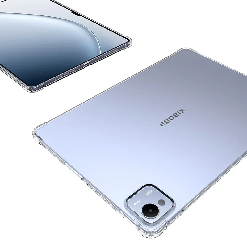 HD Ultra Slim Clear Back Tablet Case with Shockproof Airbags and Soft TPU Protection