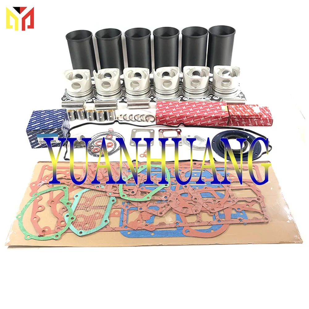 

14Z Engine Rebuild Kit with Cylinder Liner Head Gasket Connecting Rod Bearing for Toyota Tractor Piston Liner Ring Bearing