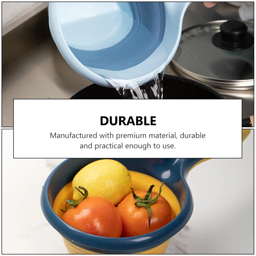 2 Pcs Moisturizing Folding Spoon Household Water Scoop Portable Scoops Faucet Spoons Large Long Handle Baby