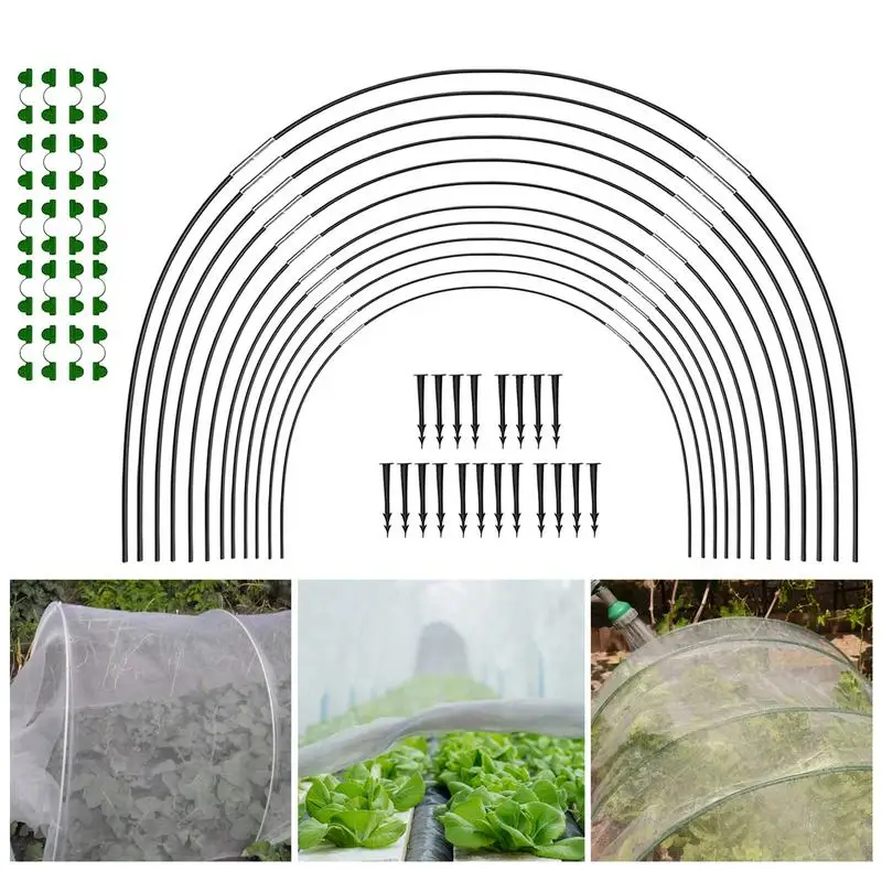 Kit de maison de cerceau de serre bricolage, tunnel de croissance de cerceau, cadre de support de serre, lits surélevés, jardin