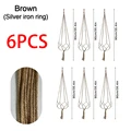 6pcs Brown