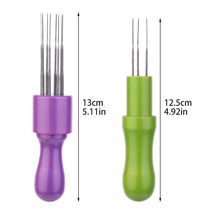 Wool Felting Needles MIUSIE Felting Needle DIY Tools Accessories Colorful Wooden Handle Wool Felting Needles Tool DIY Handmade Working