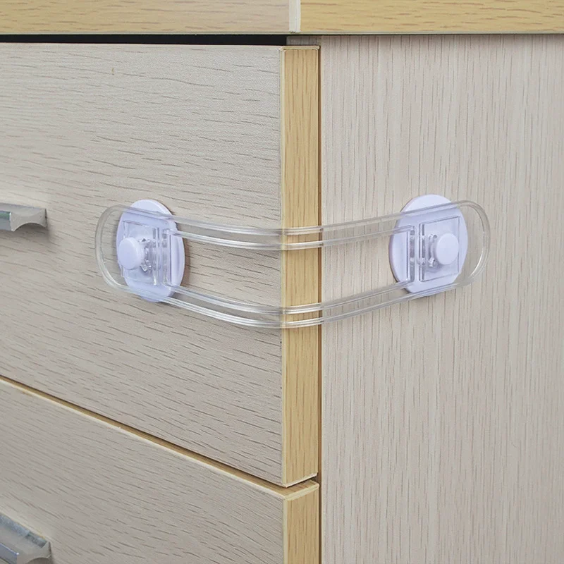 Cabinet Lock Child Lock Safety Lock 3/5/10Pcs Baby Safety Cabinet Locks & Straps Kids Plastic Drawer Locks for Home Proofing Adjustable Length for Secure Closure