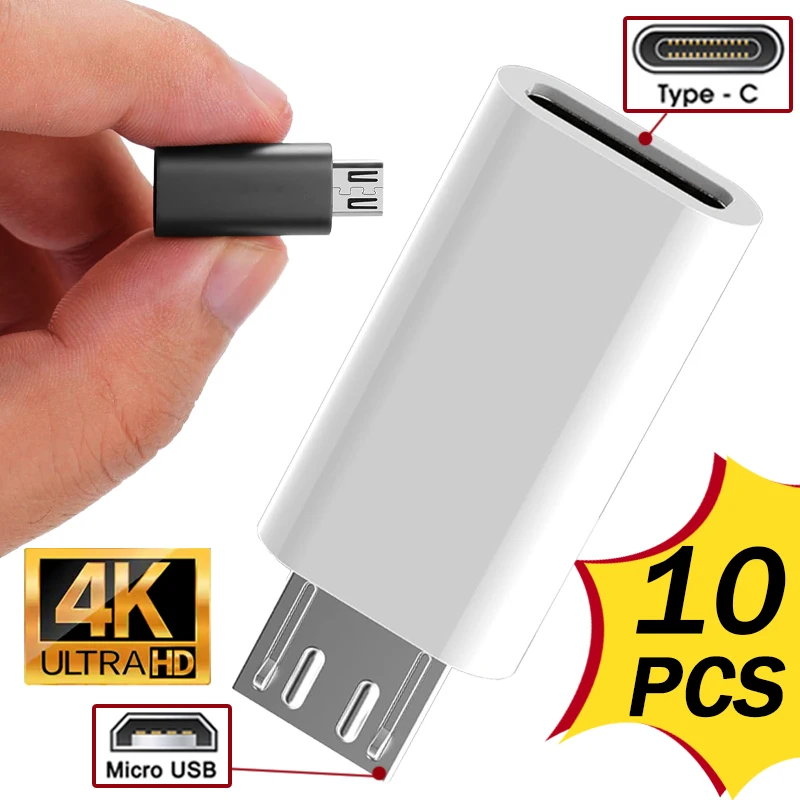 Phone Adapters Type C Female To Micro USB Male Converters for MacBook Tablet Laptop Samsung Micro To USB C Connector 10-1PCS