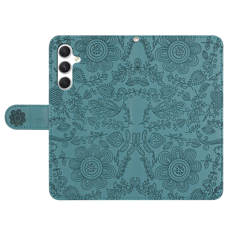Sunflower Pattern Leather Wallet Phone Case
