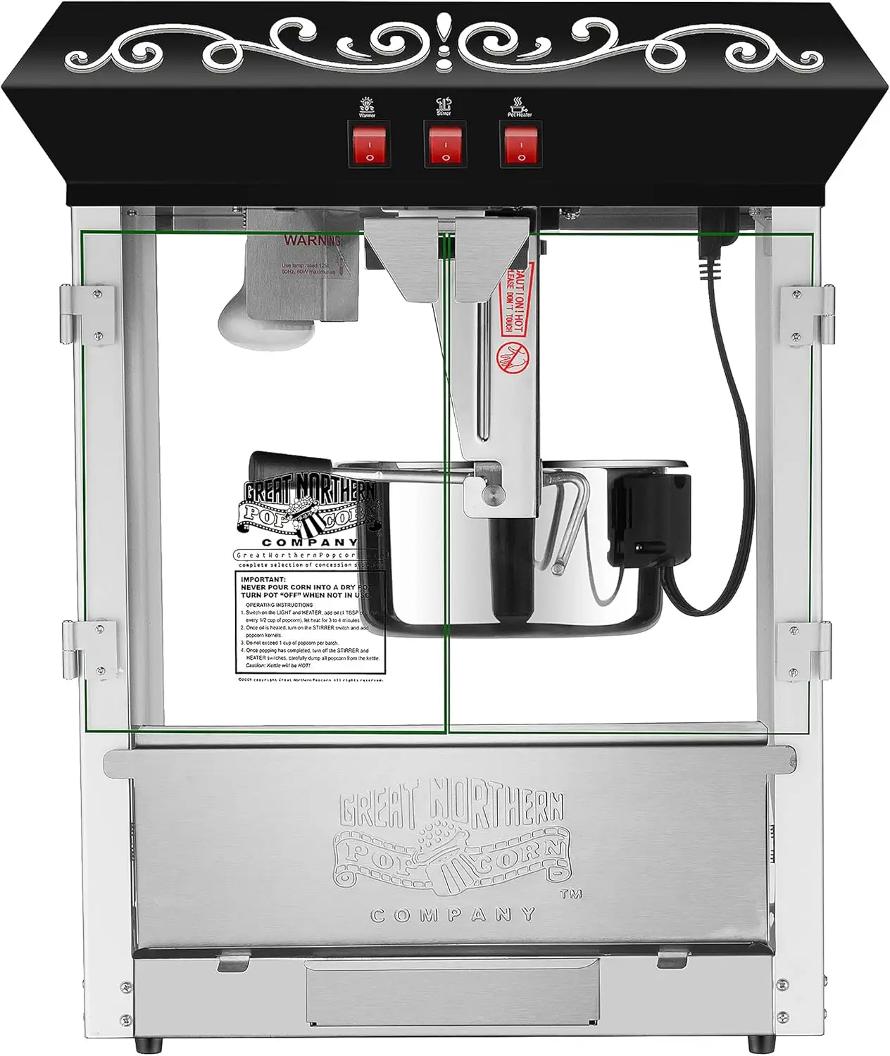 10 oz Perfect Popper Countertop Style Popcorn Machine Black