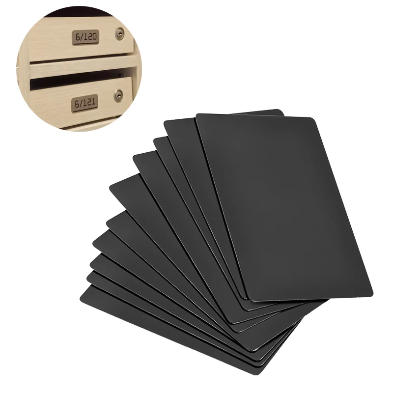 

Uxcell 50Pcs Black Blank Aluminum Alloy Card DIY Laser Engraved Metal BusinessName Cards Painted Plate 80x40x0.25mm