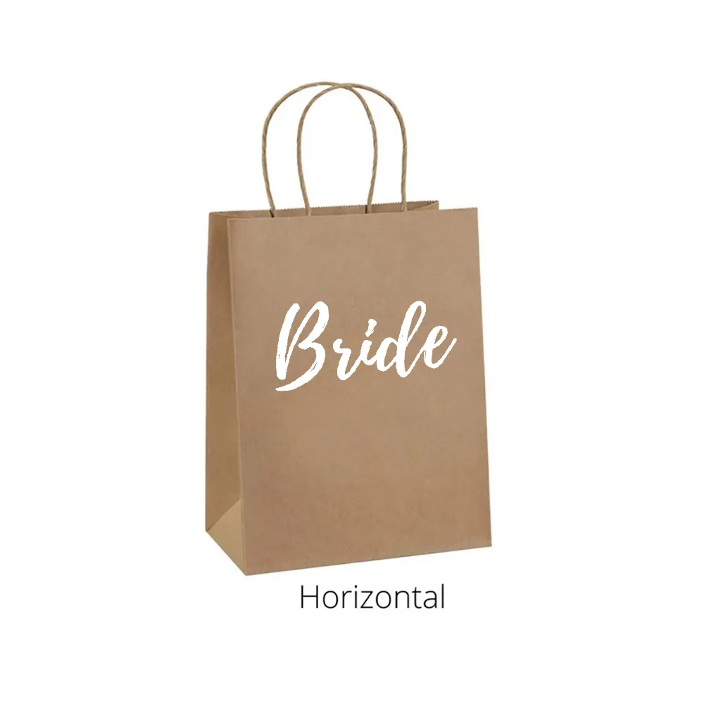 2pcs Hen Party Personalized Bridesmaid Bridal Party Kraft Gift Bags Goody  Bags Bride Tribe Bridal Shower Supplies Decor Favor