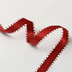 Elegant Double Sided Satin Grosgrain Ribbon - 5 Yards, 10mm Width for Gift Wrapping & Crafting (18 dark red)