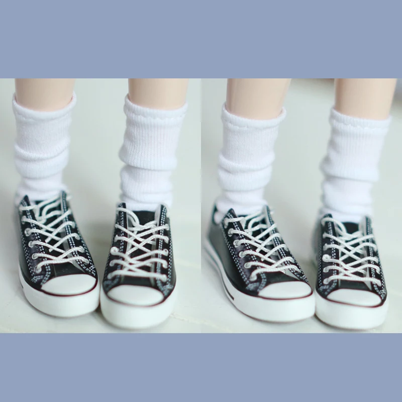 A Pair of Blyth Doll Socks Fashion Pure Color Long Sock for Blythe Barbie Licca Azone OB24 1/6Dolls Accessories Children Gifts 2