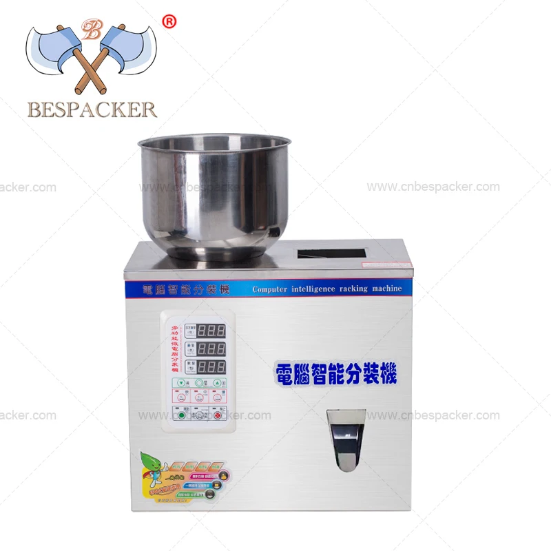 Small Desktop Semi Automatic Granules Coffee Beans Spice Powder Pouch Quantitative Weighing And Filling Machine