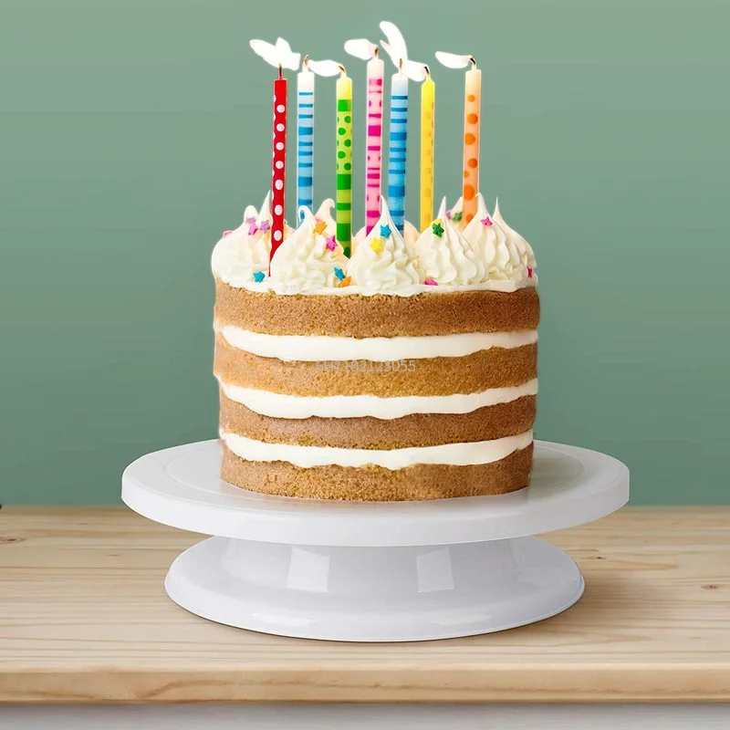 Plastic Cake Turntable Rotating Stable Anti-skid Round Cake Table Kitchen Baking Tools Cream Decoration Accessories Stand DIY