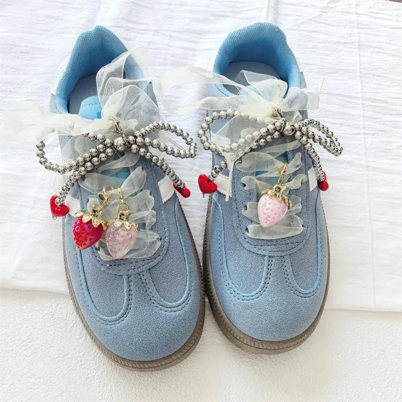 1/2Pcs Obst Kristall Schuh Charme Schnalle Perle Blume Schuhe Zubehör Schnürsenkel Charms Für Turnschuhe Dekorationen – Detail 4