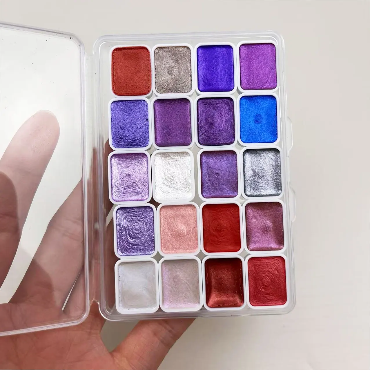 20 color pearl watercolor pigment, solid packaging for traditional Chinese painting, Tangka calligraphy, color painting 5