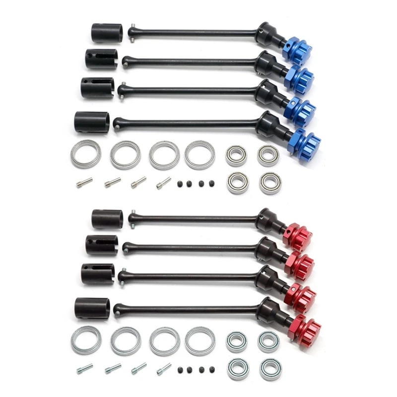 

4Pcs 8996X Steel Extended Drive Shaft CVD With Splined Wheel Hex For 1/10 Traxxas MAXX Widemaxx RC Car Replacement