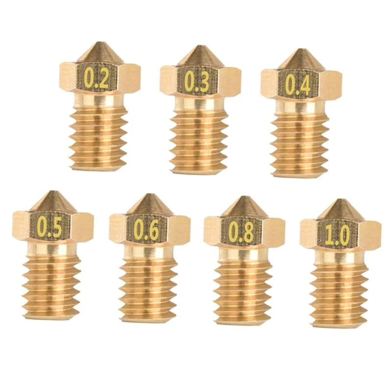 3D 프린터 교체 노즐 및 DIY 도구, V6 0.2mm 0.3mm 0.4mm 0.5mm 0.6mm 0.8mm 1.0 깍지 도구