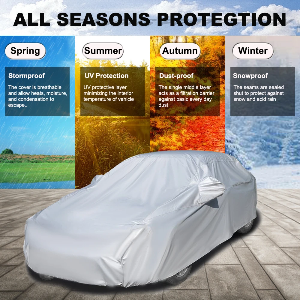 UniversalExteriorCarCoverScratchResistantUVProtectionFullCar