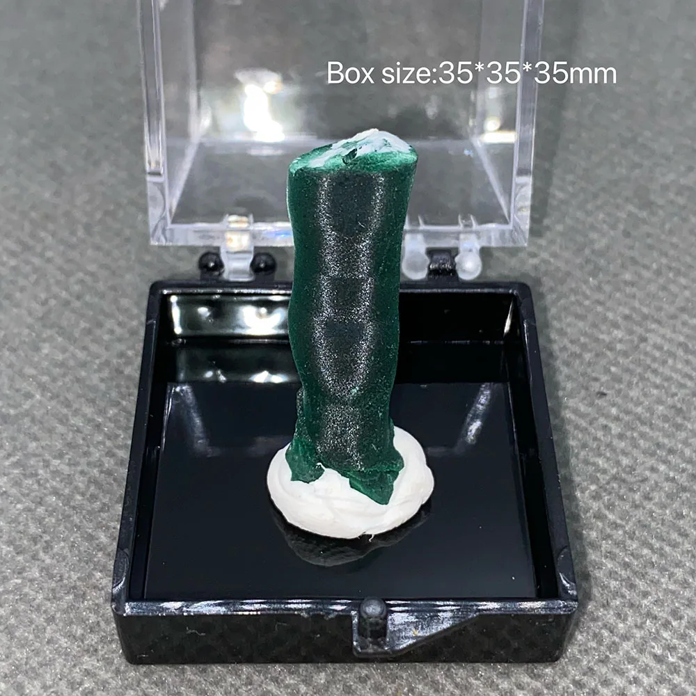

100% natural columnar malachite original stone mineral specimen healing crystal +Box size:35*35*35mm