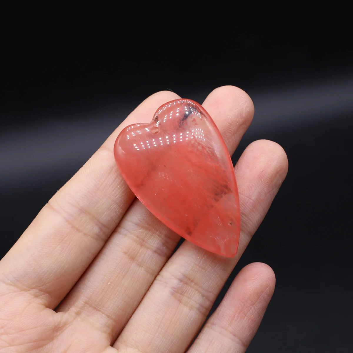 10PCS Heart shaped Natural Stone Malaysian Jade Agate Opal Unakite Pendant Jewelry Making DIY Necklace Earrings Accessories Gift