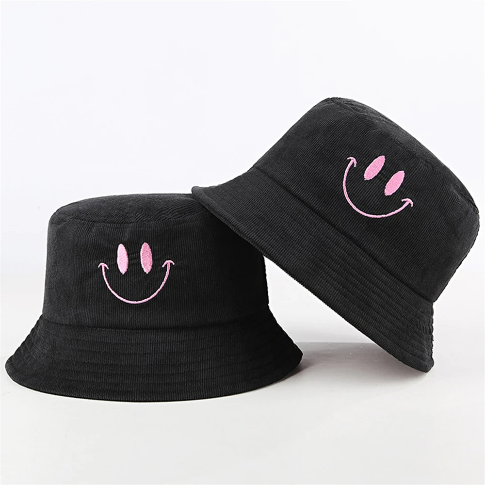 stussy bucket hat Unisex SMILE Bucket Hat Fishing Outdoor Hip Hop Cap Men's Summer For Fisherman Hat Women 2022 New Bone Feminino cheap bucket hats