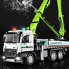 1:24 Model Toys Cement Pump Trucks Metal Diecast Sound Light Pull Back Doors Opened Engineering Vehicles Festival Gifts for Boys 1