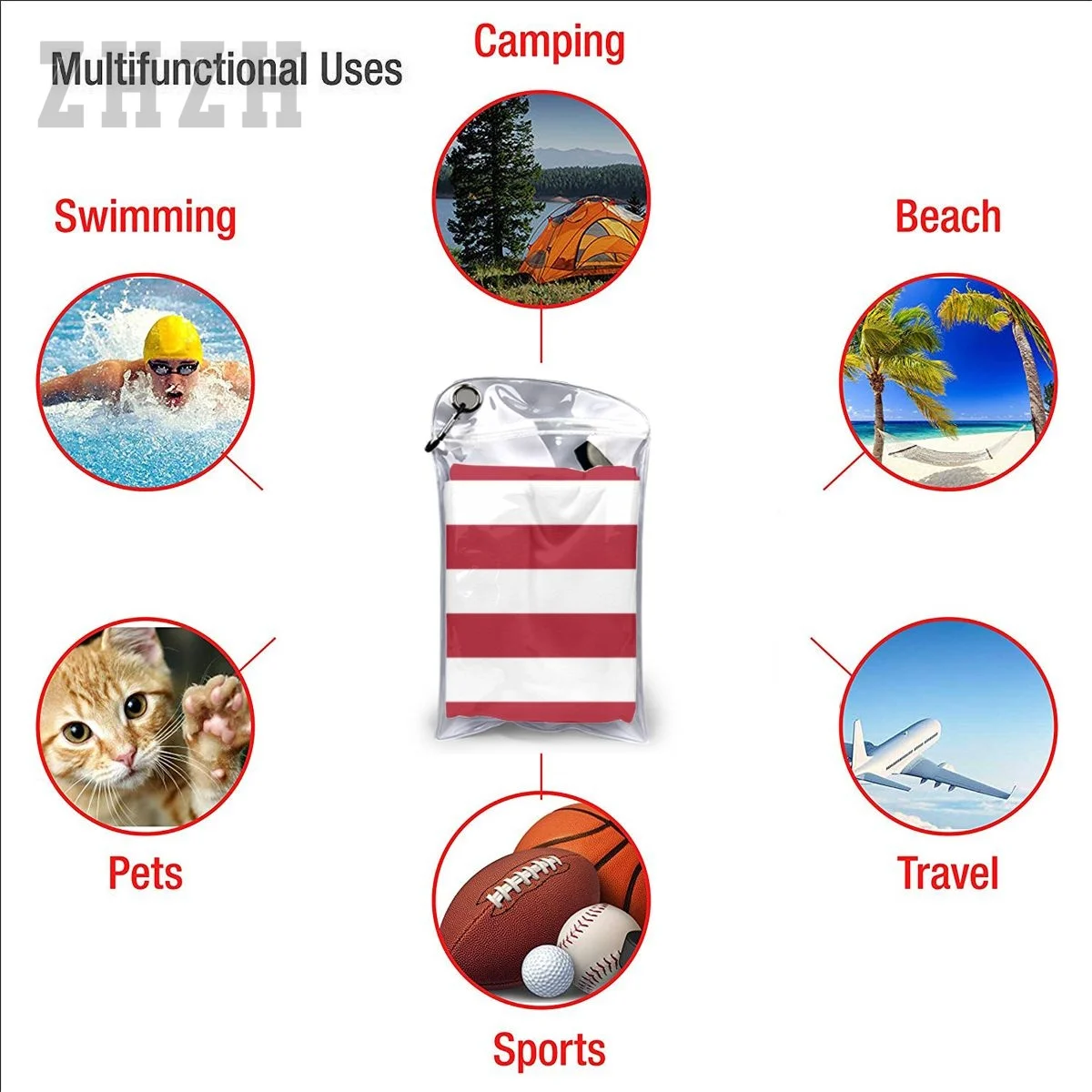 More Design United States Flag USA America Emblem Bath Towel Quick dry Microfiber Absorbing Soft Water Breathable Beach Swimming 5