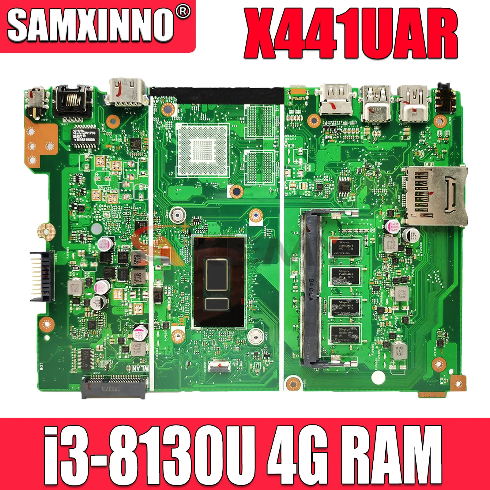 

X441UAR i3-8130 CPU 4G RAM Mainboard For ASUS X441UV F441U A441U X441UAK URK X441UAR X441U X441UVK X441UBR Motherboard 100% Work