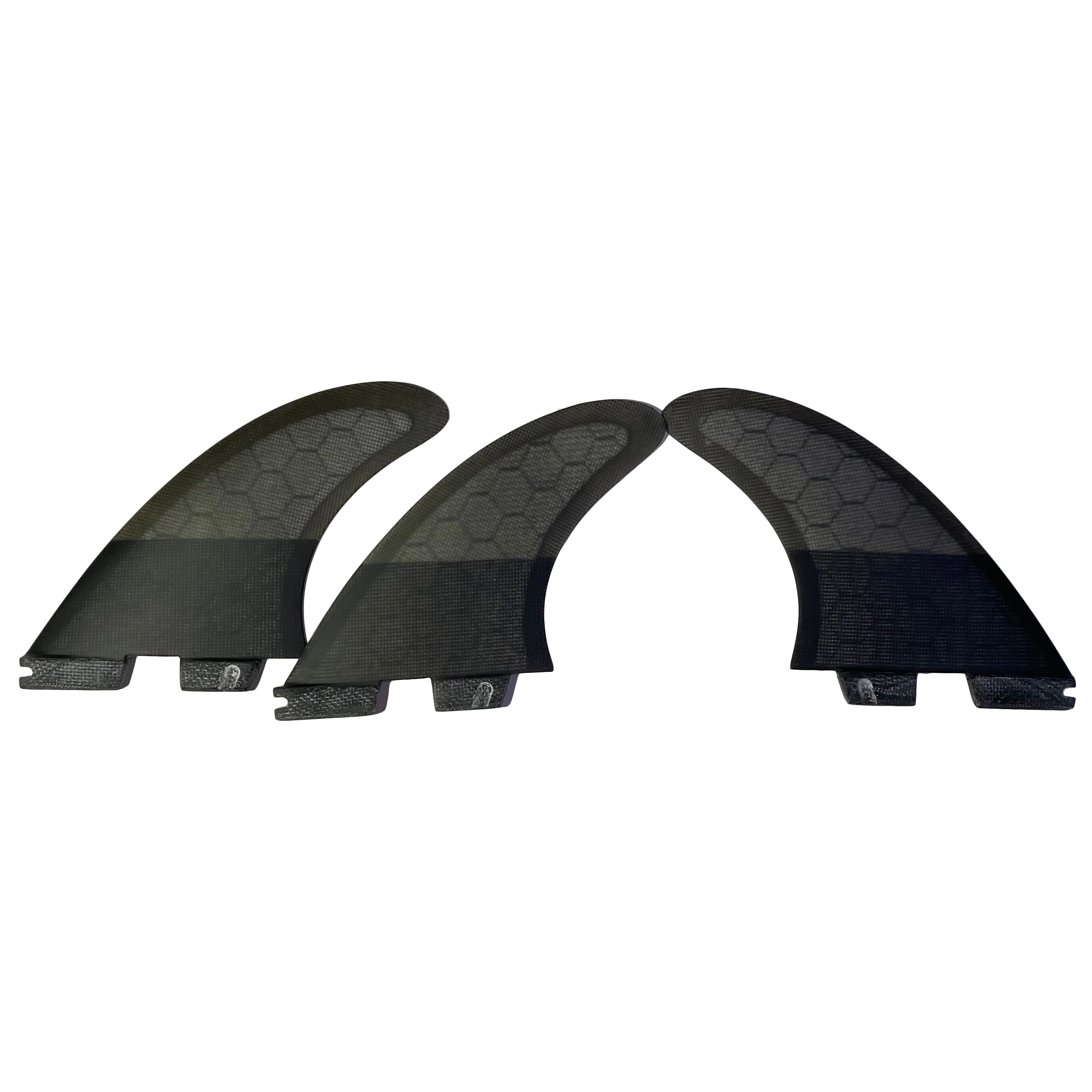 Surfboard Fins AM2 Honeycomb Surf Fin Twin Tab II Base Fiberglass Thruster Fin 3pcs/Set for Sale