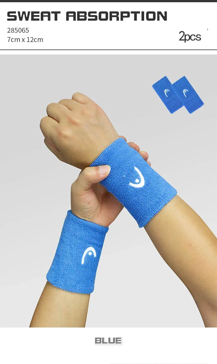 Description Picture 4 of itemOriginal HEAD Tennis Wristband Badminton Sport Wristband Cotton Comfortable Sweat Wiping Non Slip Wristband