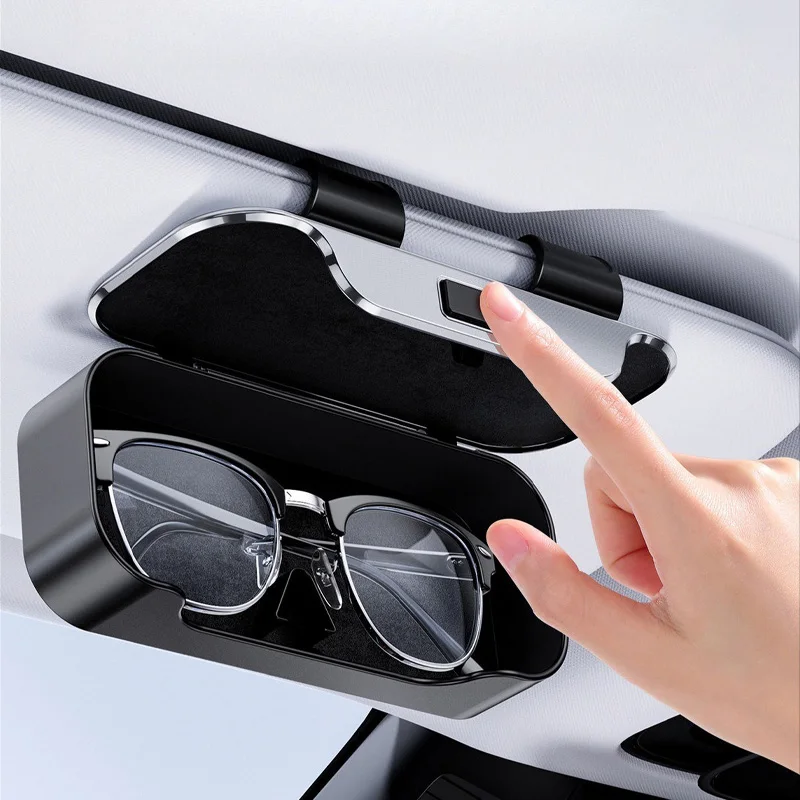 Compact Car Sunshade Eyewear Holder & Organizer