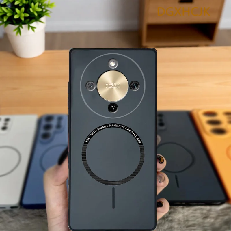 아너 매직6 라이트 케이스 아너 X9b 폰 케이스 아너 X50 커버 ALI-NX1 NX3 충격 방지 컬러 마그네틱 하드 실리콘 백 커버
