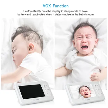 4.3Inch Screen Temperature Monitoring Feeding Alarm Intercom Baby Monitor Night Vision BabySitter Camera 1