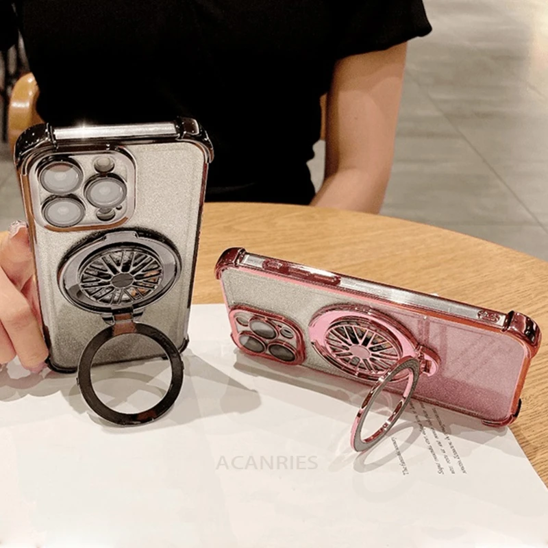 Plating Rotate Gyro Holder Silicone Stand Case