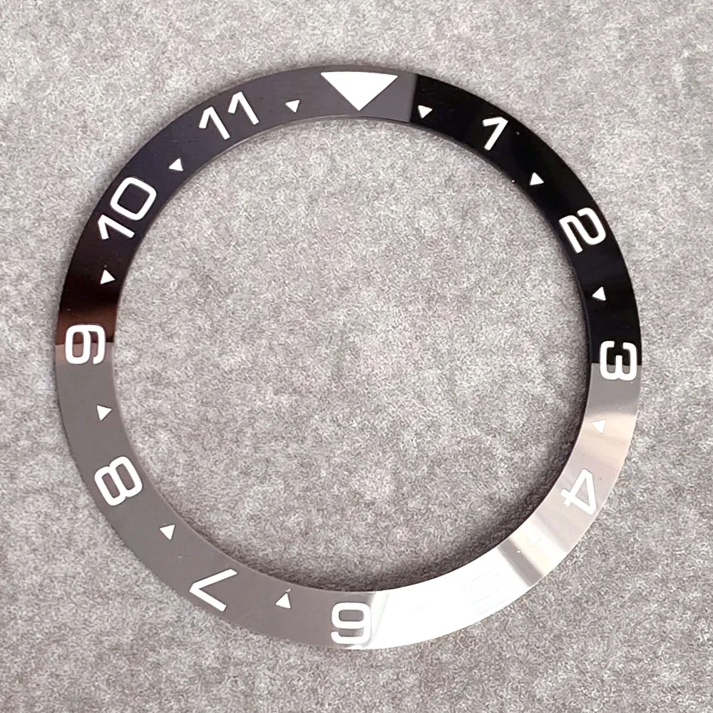 Enhanced Black/Light Blue/Black Gray GMT Ceramic Bezel Insert