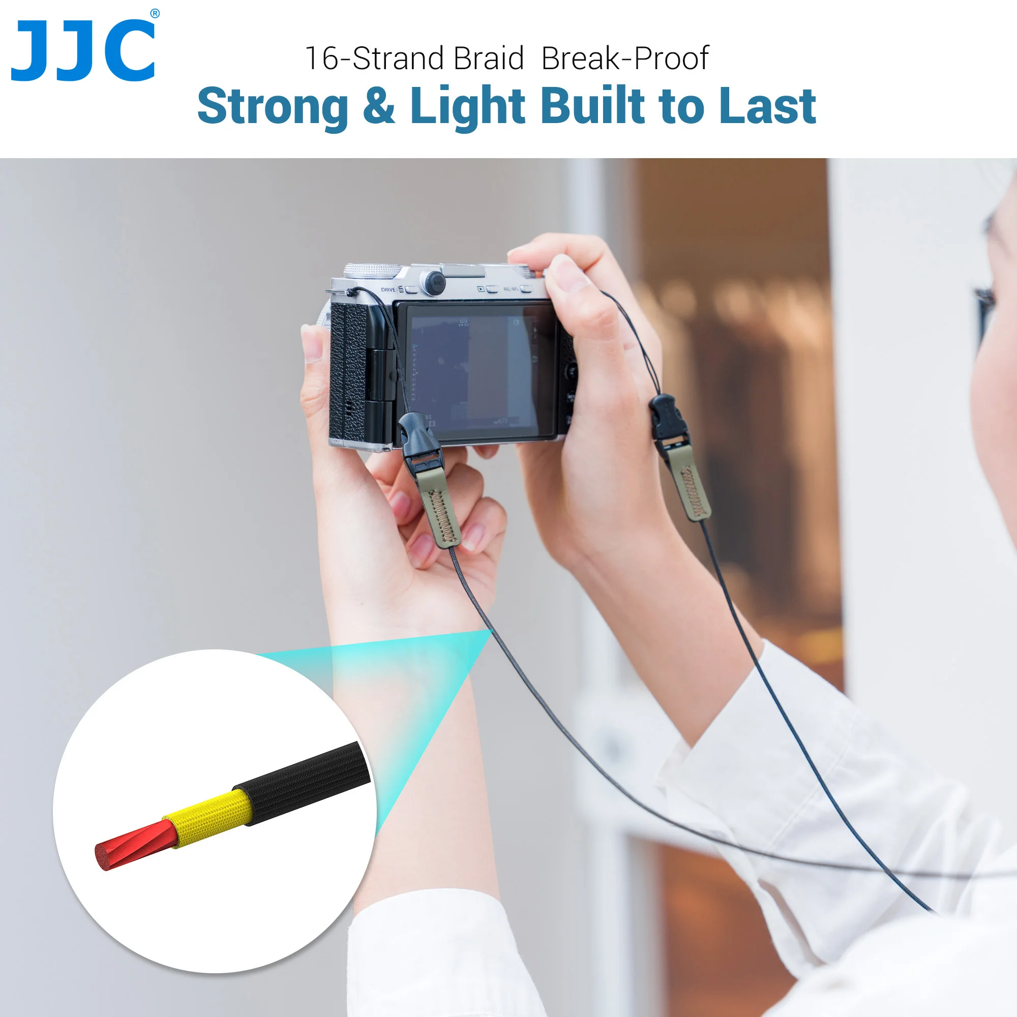 JJC 경량 카메라 넥 스트랩 (리코 GR IV HDF GRIV GR4 GR IV 모노크롬 GR III HDF GR IIIx HDF GR3x HDF RX100 VII V 용)