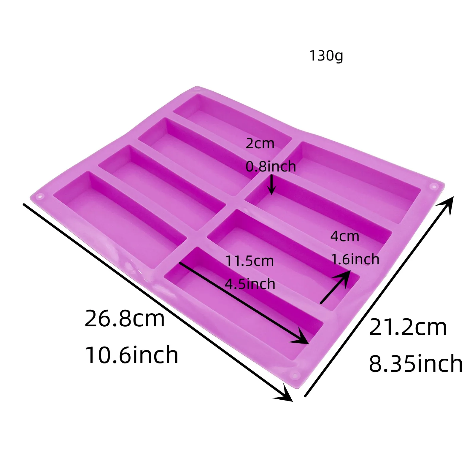 Dual Silicone Rectangle Bar Molds for Healthy Snacks and Treats