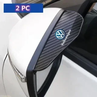 2PCS car rearview mirror rainproof eyebrow carbon fiber sunshade cover for Volkswagen GOLF 5 Tiguan Polo Golf 6 Golf 7 Jetta