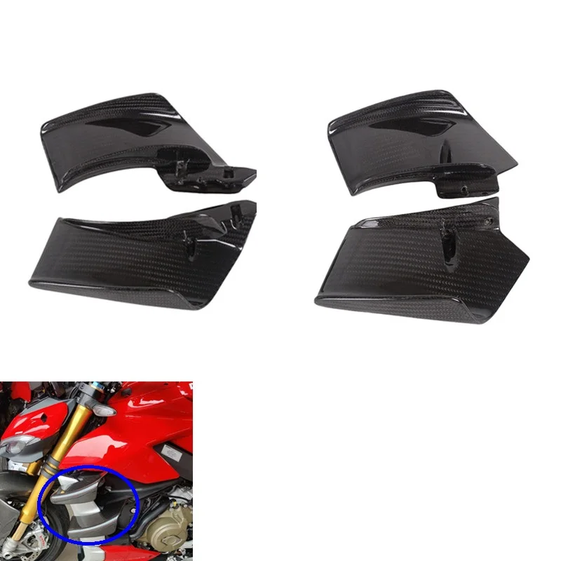 

Для DUCATI Streetfighter V4 V4 S 2020 2021 аксессуары для мотоциклов из углеродного волокна с боковыми крыльями спойлер крыло обтекатель лобовое стекло